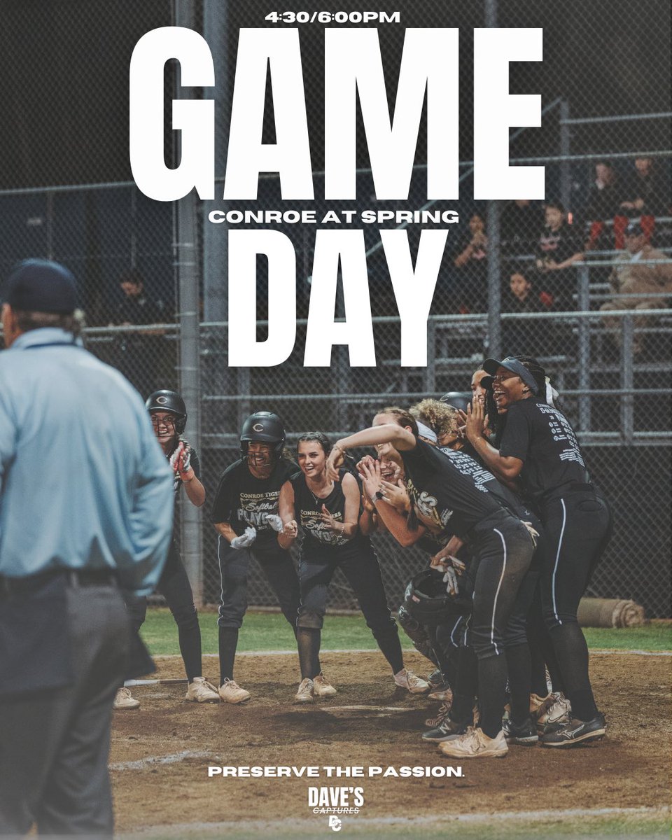 You know what day it is! Preseason is over and the show is on! <a href="/CONROESOFTBALL/">CHS Tiger Softball</a>