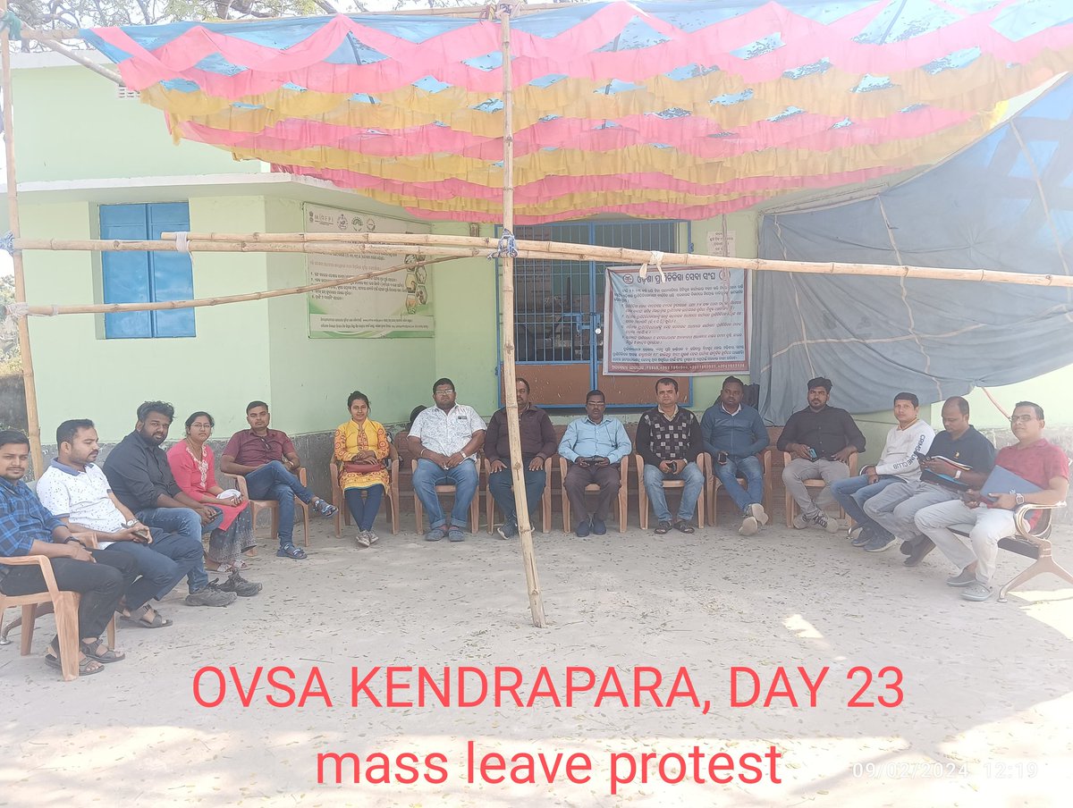 Mass leave protest, day 23 by Kendrapara vets.. this fight won't stop now..