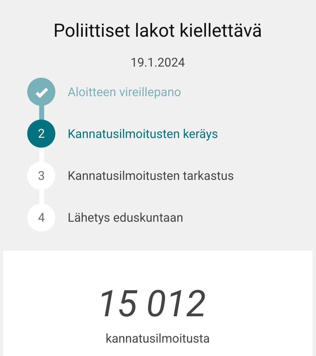 NYT ON KOVA! 🔥

Kansalaisaloite poliittisten lakkojen kieltämiseksi on saanut jo yli 15 000 kannattajaa. Se on merkki siitä, että ihmiset ovat kyllästyneitä ay-liikkeen uhkailuun ja painostamiseen.

Allekirjoita kansalaisaloite:
kansalaisaloite.fi/fi/aloite/13148