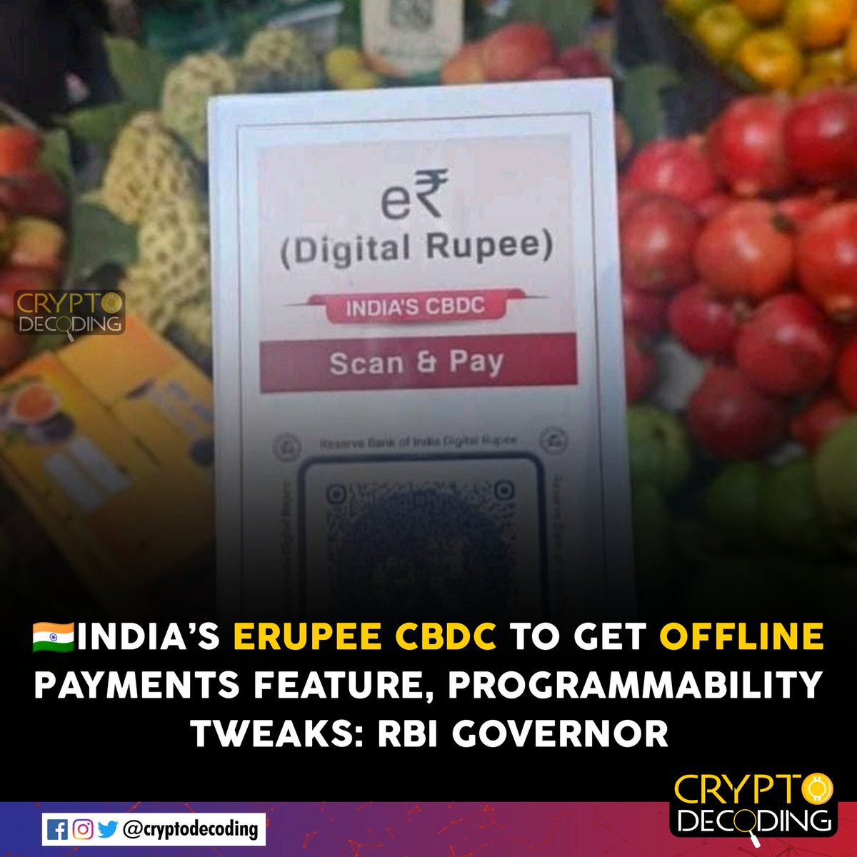 cryptodecoding_'s tweet image. Offline solutions for CBDC adoption will soon enter the test phase for hilly and rural regions of the country, Shaktikanta Das said on Thursday.
#CryptoDecoding
