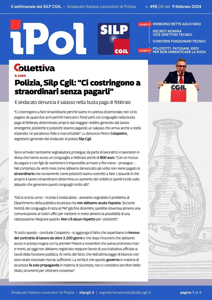 SILP CGIL Polizia tweet media