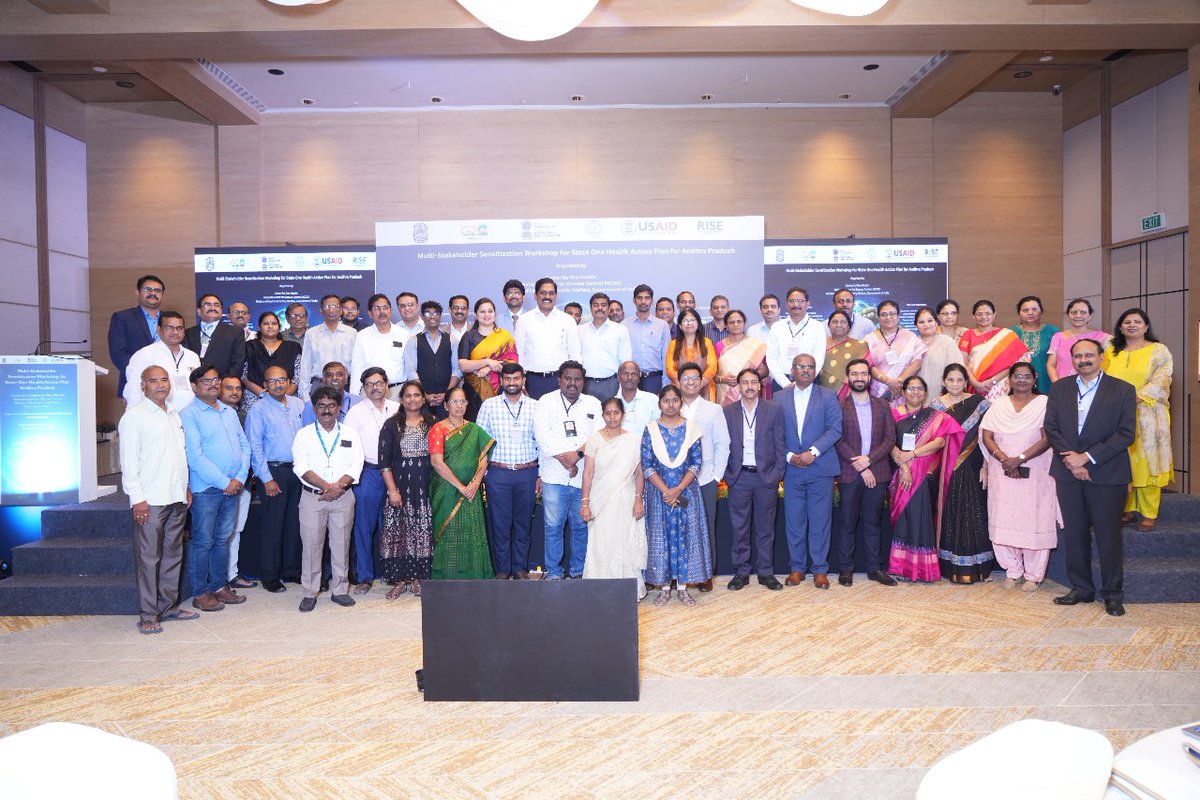 USAID RISE INDIA (@usaidriseindia) on Twitter photo Joining forces at the State workshop to confront challenges and discover opportunities in zoonotic disease surveillance. Together, fortifying abilities to detect, respond, & manage outbreaks effectively. <a href="/NCDCMoHFW/">National Centre for Disease Control</a> <a href="/ArogyaAndhra/">Health Medical and Family Welfare Department - AP</a> <a href="/usaid_india/">USAID India</a> <a href="/MoHFW_INDIA/">Ministry of Health</a> <a href="/moefcc/">MoEF&CC</a> #OneHealth Joining forces at the State workshop to confront challenges and discover opportunities in zoonotic disease surveillance. Together, fortifying abilities to detect, respond, & manage outbreaks effectively. <a href="/NCDCMoHFW/">National Centre for Disease Control</a> <a href="/ArogyaAndhra/">Health Medical and Family Welfare Department - AP</a> <a href="/usaid_india/">USAID India</a> <a href="/MoHFW_INDIA/">Ministry of Health</a> <a href="/moefcc/">MoEF&CC</a> #OneHealth