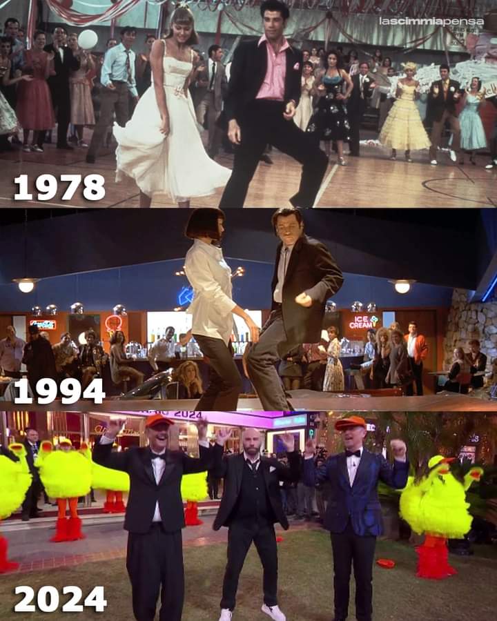 LucaH725's tweet photo. Questo collage fotografico rappresenta l'evoluzione, o meglio l'involuzione della società negli ultimi 40 anni... 
#Sanremo2024 #Sanremo24
#saremo 

👇👇👇 https://t.co/9mK4wmLptT