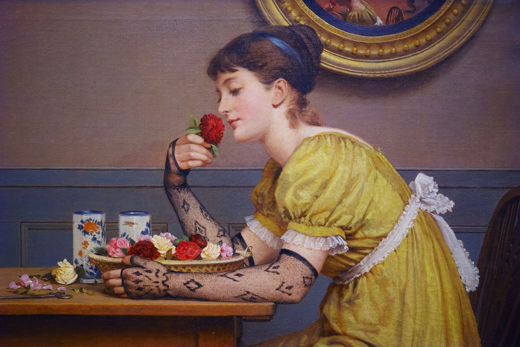 #Poetry #Art 
'Freighted with hope, 
Crimsoned with joy, 
We scatter the leaves of our opening rose.'
#BornOnThisDay Amy Lowell

🖌George Dunlop Leslie🇬🇧Roses, c.1880

#FF_SPECIALFRIENDS 
@AlessandraCicc6 
@BrindusaB1 @lomazzi_r 
@gherbitz 
@lagatta4739 
@DEOLINDAMA93701