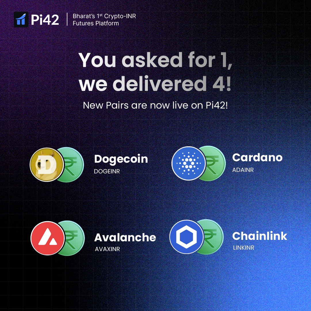 1. New trading pairs launched. More launching next week 2. Daily volume  close to $2M yesterday 3. Over 3000 signups already 4. People are looking  to understand futures trading in India. Great