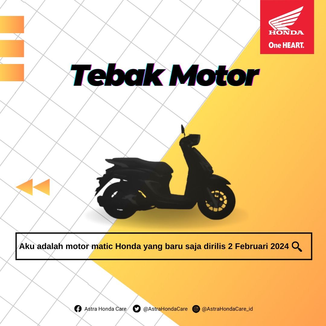 Waktunya Giveaway!

Yuk bantu Mimin tebak siluet motor apa  yang ada di postingan. Cuz buruan jawab di kolom komentar 😊

Dapetin pulsa 50K untuk BroSis yang beruntung 🙂

- Jawab pertanyaan dari mimin dikolom komentar
- LIKE dan RETWEET postingan giveaway ini ya BroSis
- Wajib