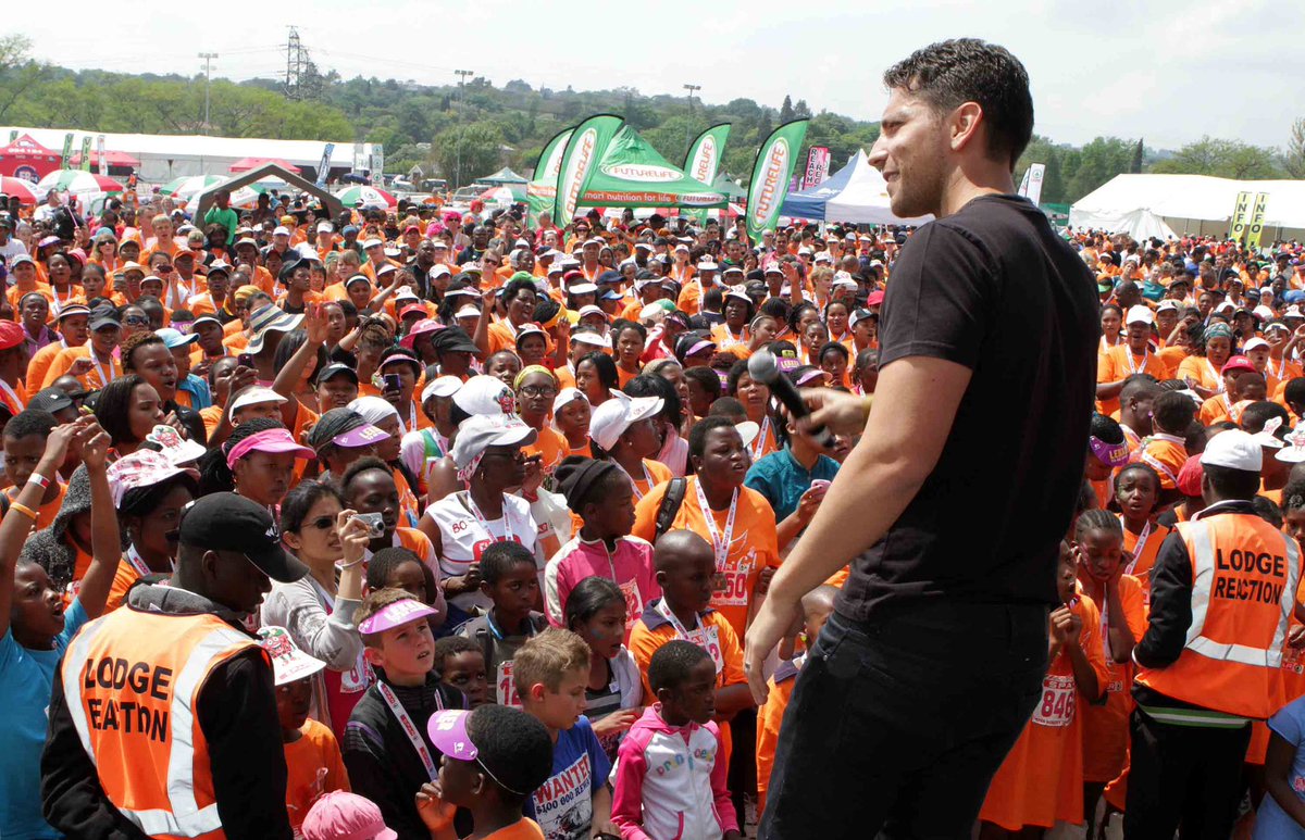 Flashback Friday to Danny K and Kabelo Mabalane attending the 2012 #Jozi SPAR Women’s Challenge/SPAR Grand Prix at Marks Park in #Johannesburg where they addressed the thousands of runners promoting their NPO movement SHOUT for a Safer South Africa. 
#ChooseYou #GBV #FBF