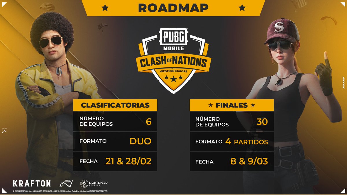 Esta es toda la información que necesitas saber sobre el próximo torneo Clash of Nations 💪
Recuerda, puedes tener la oportunidad de repsentar a tu país y ganar una parte de 3000€ 🏆
🔗 Discord.gg/PUBGMES
#PUBGMOBILE #ClashOfNations