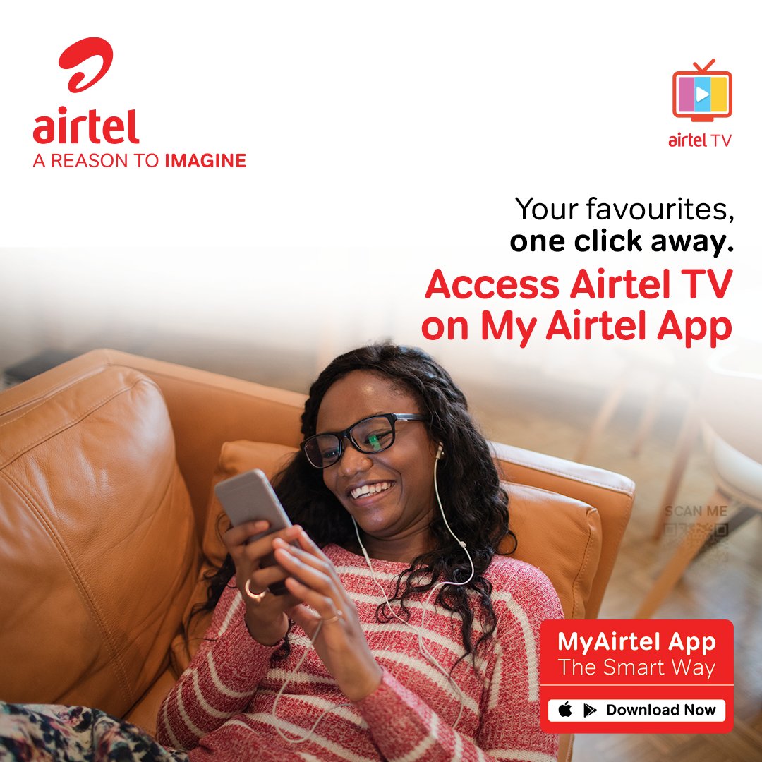 AirtelMalawiPlc's tweet photo. Running out of storage memory? Access your top shows on Airtel TV through My Airtel App.ย
Download My Airtel App today for the first time and get 200MB of data free for 7 days: https://t.co/cwq8DkUFfT
#MyAirtelApp #TheSmartWay https://t.co/FPdhONfUNs