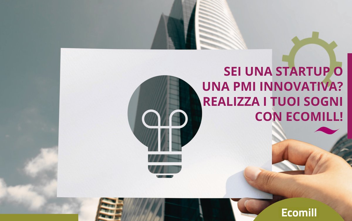 🚀 Sei una Startup o una PMI Innovativa? Realizza i Tuoi Sogni con Ecomill!

🌐 rpb.li/ovAkGb 

#Ecomill #EquityCrowdfunding #crowdinvesting #crowdfunding #investimenti #greeneconomy #transizioneenergetica