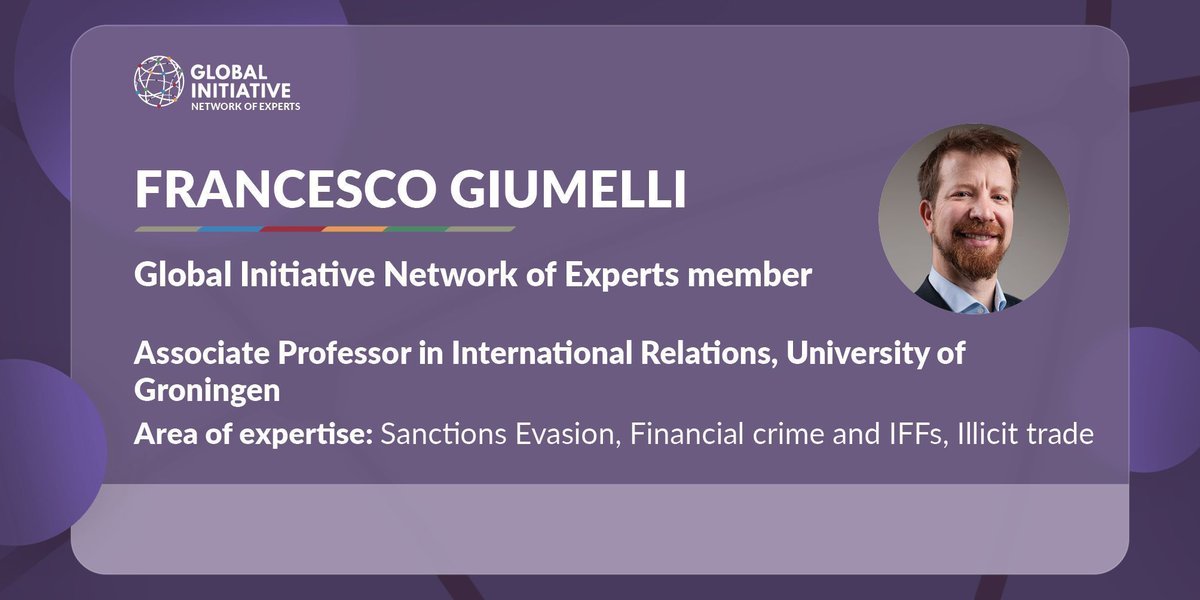 GI_TOC's tweet photo. Let us welcome @FraGiumelli to the #GINetwork. Francesco specializes in international #sanctions and illicit trade. 🔒 https://t.co/I4ypGuGNSL