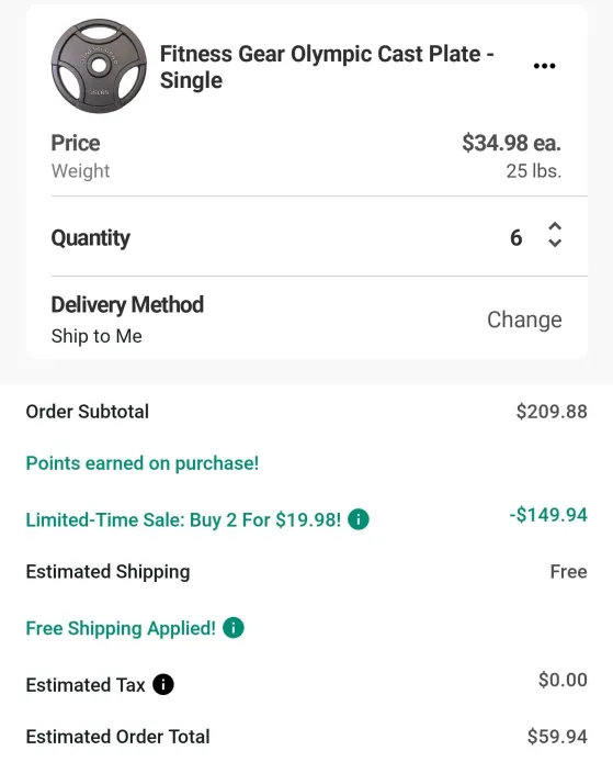 Drip_AIO's tweet photo. Six 25lb plates for 1/3 of the price? https://t.co/bLnpDFNCdr