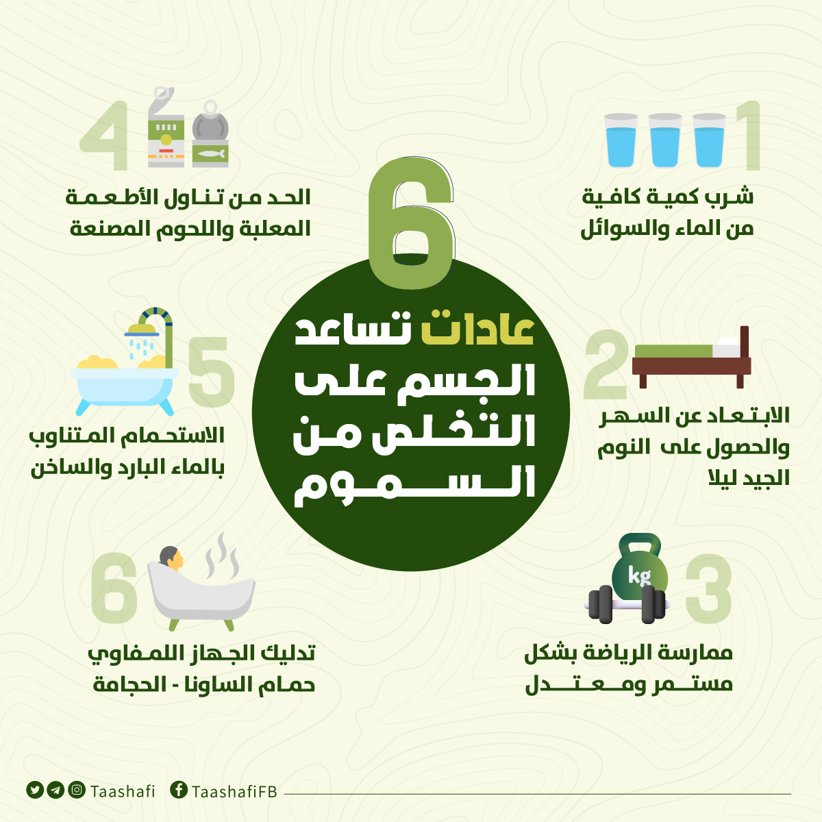 ماهي العوامل التي تساهم في #تراكم السموم في الجسم وكيف #نتخلص منها ⁉️