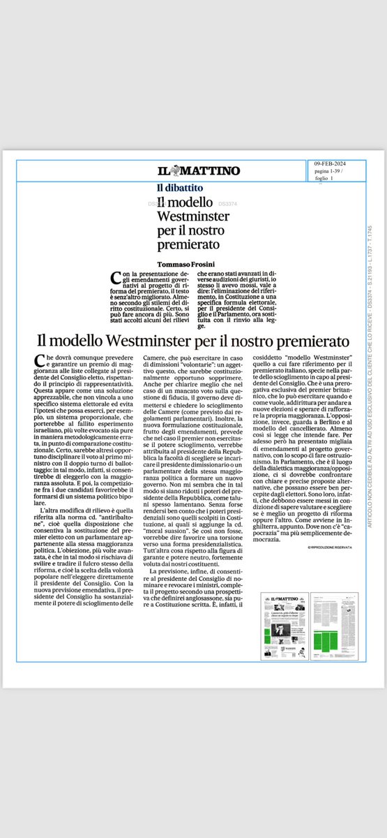 #premierato #riformecostituzionali @Palazzo_Chigi @Montecitorio @SenatoStampa @antoniopolito1 @revistaTRCUNED @cepcgob