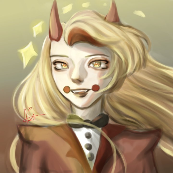 StrawySun's tweet photo. Charlie morningstar in my style ✨✨ obsessed with the songs too 

#HazbinHotel #HazbinHotelFanart #art
#artist #charlie https://t.co/RFy2z9uqew