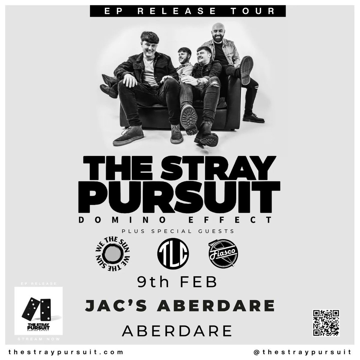 The Stray Pursuit (@thestraypursuit) on Twitter photo โผ๏ธJACโS ABERDARE TONIGHT โผ๏ธ
Tonight marks the second date of our โDomino Effectโ Tour at <a href="/Jacs_Aberdare/">Jacs Aberdare</a>. Supporting are fiasco, <a href="/TheLostCauseTLC/">The Lost Cause</a>, and <a href="/WeTheSunBand/">WeTheSun</a>. There's still some tickets left, so head over to our bio to get yours.ย
Doors open at 7.
TSP x โผ๏ธJACโS ABERDARE TONIGHT โผ๏ธ
Tonight marks the second date of our โDomino Effectโ Tour at <a href="/Jacs_Aberdare/">Jacs Aberdare</a>. Supporting are fiasco, <a href="/TheLostCauseTLC/">The Lost Cause</a>, and <a href="/WeTheSunBand/">WeTheSun</a>. There's still some tickets left, so head over to our bio to get yours.ย
Doors open at 7.
TSP x