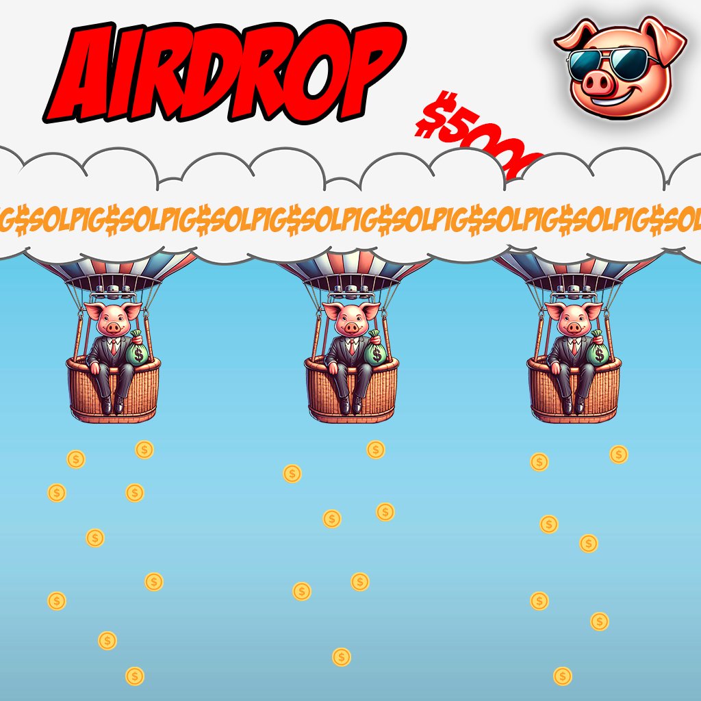 Solana_Pig's tweet photo. Money doesn't usually fall from the sky, but for $SOLPIG presale participants, we're making an exception! 

1. Like &amp; RT
2. Join presale at https://t.co/BDlIFqajWH

🐷💼 Every joiner get a share of $50000 in $SOLPIG tokens.

#Solana #Crypto #Altcoins https://t.co/1ScbtP3cbM