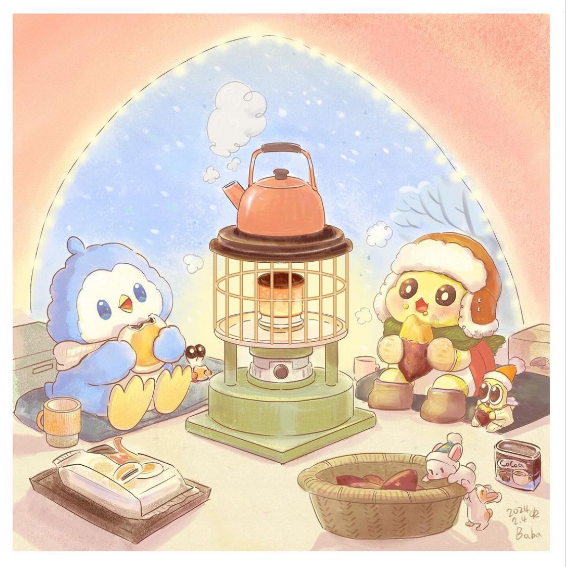 yangmiillust's tweet photo. 눈 오는 날 간식 캠핑 🌨️🏕️ https://t.co/mB8pY6vw4L