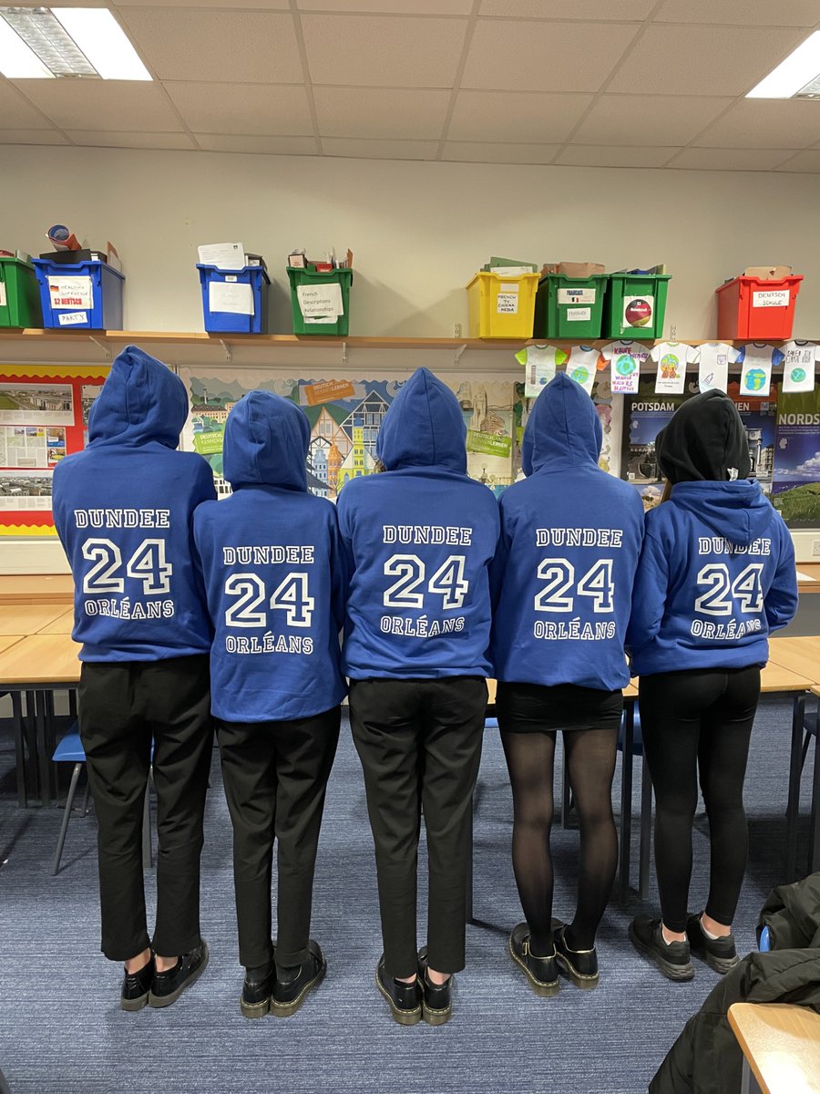 A big thank you to @DundeeDota for their generous donation which helped us purchase hoodies for our upcoming trip to Orléans. Our S3 pupils can't wait, only 37 days to go! 🇫🇷 #schooltrip #France #Orléans #learnFrench #Dundeelearning #Grovefamily