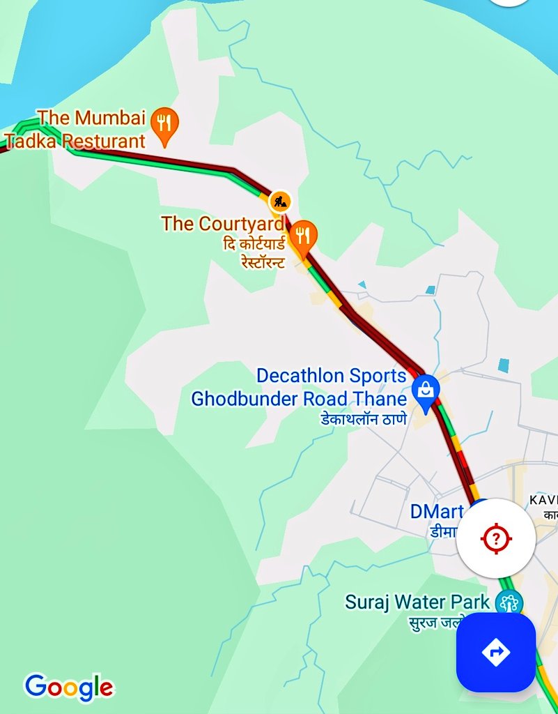 QueenofThane's tweet photo. Dear @mieknathshinde @PratapSarnaik @MMRDAOfficial @mahapwdofficial @CMOMaharashtra due to uneven and narrow roads at ghat section in Ghodbunder road, traffic jams are now being witnessed till suraj water park, Ghodbunder needs attention! #thane #mumbai https://t.co/PcoAG9cFCv