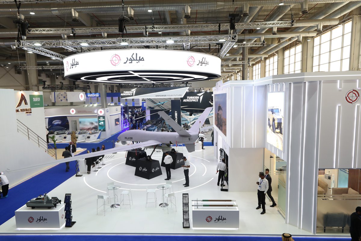 Defence_IDA's tweet photo. #IDA_Exclusive Milkor 380 Unmanned Combat Aerial Vehicle on display at the World Defense Show 2024.
#WDS2024 @milkorgroup @WDS_KSA https://t.co/ZKiywkGiEy