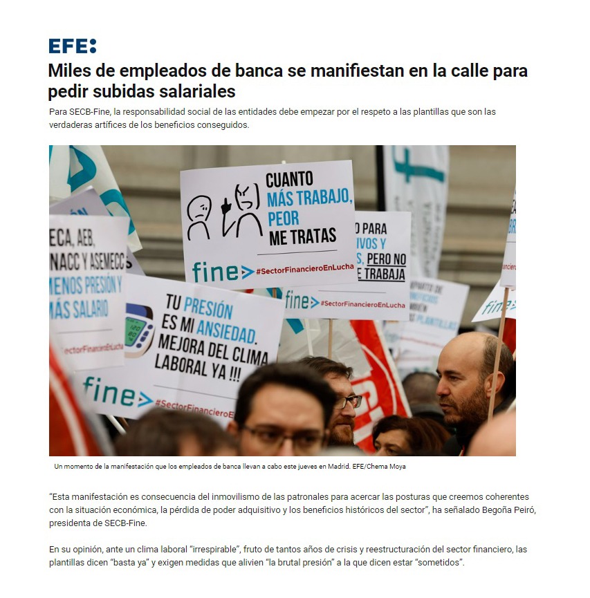 secbcaixabank's tweet photo. Begoña Peiró, presidenta de SECB, reclama ante los medios, subidas salariales coherentes y mejoras en el clima laboral.

Accede al articulo completo 👇
https://t.co/FobbiAoMOw

#sectorfinancieroenlucha#secbsumamoscontigo https://t.co/nxrUztKeuv