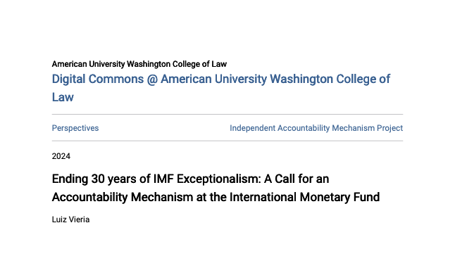 #News Lens: At the 30th anniversary of @WorldBank @InspectionPanel and with independent accountability mechanism now in nearly all international financial institutions, calls mount to end @IMFNews accountability exceptionalism digitalcommons.wcl.american.edu/accountability…