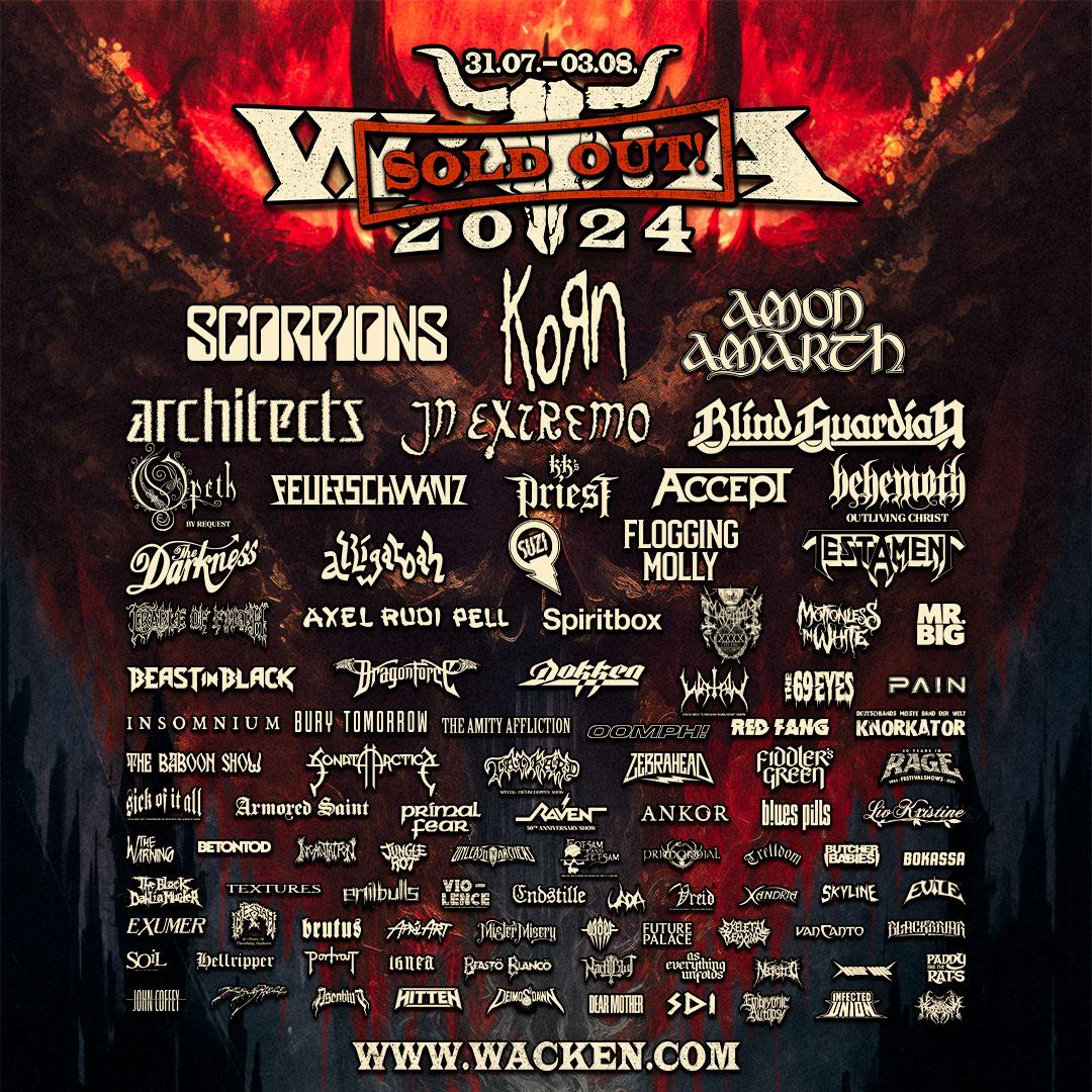 We are excited to announce that we will be performing at @Wacken this July! 🤘🔥 See you there! #Evile