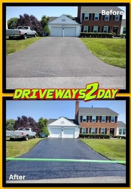Driveways2day's tweet image. A fresh sealcoat will bring back the "new asphalt" look and we will have your driveway looking great again.
#sealcoat #hammroller #bobcat #weiler #d2d #paverinmaryland #pavingtheway #asphaltsealer #asphaltlife #D2D #asphaltwife #asphaltpaving #driveways2day #paverlife #tarandchip