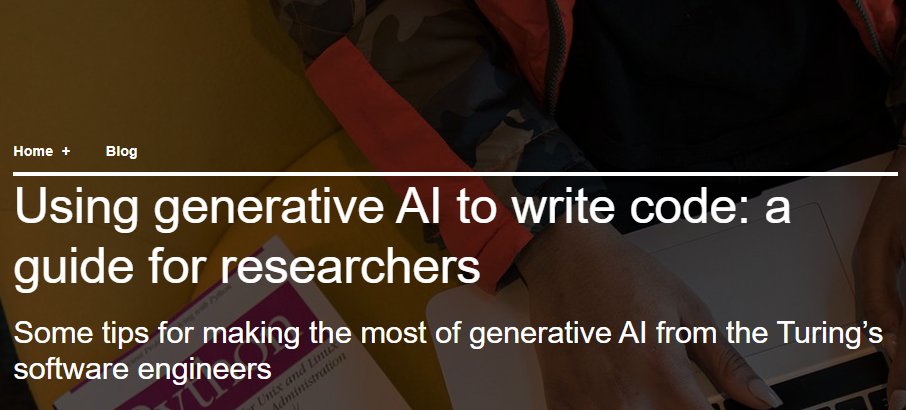 📝 Using #GenerativeAI to write code: A guide for researchers

You’re a software engineer. You’re writing code. You live in 2024. So how can you best utilise #ChatGPT &amp; others to get your code where it needs to be?

📖We asked the Turing experts: bit.ly/3T2qLG1

#Coding