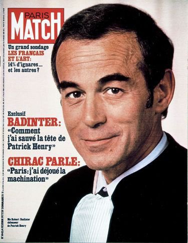 Robert Badinter. La Nation perd sans doute l'une de ses plus nobles incarnations. L'expression faite homme de notre Humanité. Je retiens l'avocat. Défendant Patrick Henry, meurtrier d'enfant, il avait porté haut le combat contre la peine de mort. La France lui doit énormément.