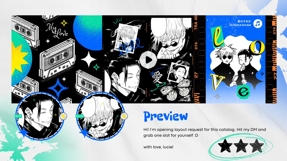 luochas's tweet photo. HELP REPOST &amp; LIKE .. ⭐

jam 7 malem nanti luci OPEN REQUEST 🔥 layout anime - manga couple untuk katalog VIBE OUT 🎶 } opreq kali ini aku cuman nerima 4 SLOTS 😱 so make sure to grab one for yourself ❗❗

price: 20K 💸

{ #zonauang #zonaba } https://t.co/srzdi86Z9z