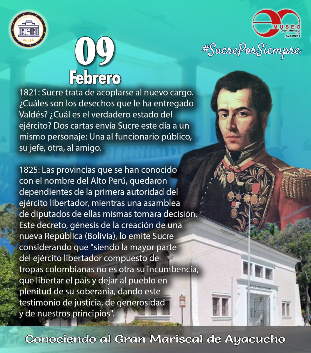 Conociendo al Gran Mariscal de Ayacucho Antonio José de Sucre. <a href="/cubacooperaven/">Brigada Médica Cubana en Venezuela</a> @CubaPlataforma @GPintoVzla <a href="/NicolasMaduro/">Nicolás Maduro</a> <a href="/sucregobierno_b/">SucreGobierno.B</a> <a href="/JLLANDAETA/">JOSE LUIS LANDAETA B</a> <a href="/lossifontes/">LUIS JAVIER SIFONTES</a> <a href="/dcabellor/">Diosdado Cabello R</a> <a href="/delcyrodriguezv/">Delcy Rodríguez</a>