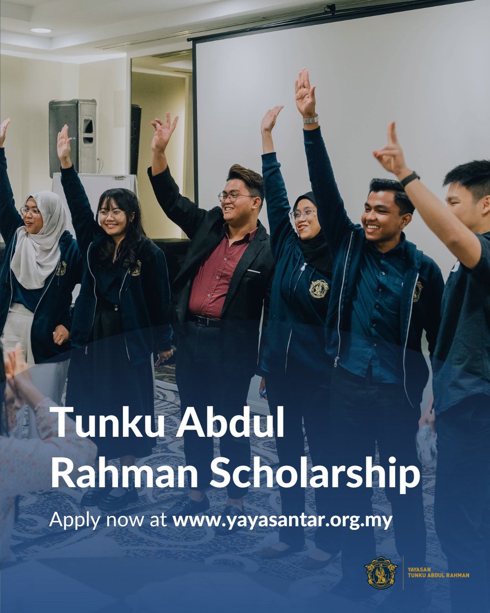 YayasanTAR's tweet photo. 📢 Applications for the Tunku Abdul Rahman Scholarship are now open.
The undergraduate degree scholarship is open to high-potential, deserving youth with a strong ambition to contribute to Malaysia.
Apply now at https://t.co/2PfGYJkLWu and share this opportunity!
#yayasantar https://t.co/inERiBMBRe