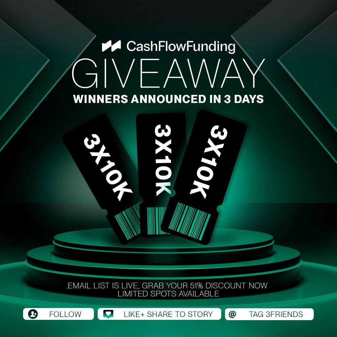 leafcash_'s tweet photo. 🎁CFF LAUNCH GIVEAWAY TIME🎁

In collaboration with @CFFunding, I will be giving out a 3X   $10K evaluation account to celebrate @CFFunding launch today 📣📣📣📣📣📣

Criteria to win;
1️⃣Follow: 
 @CFFunding || @CFF_affiliates || @leafcash_ 
2️⃣Like ♥️ repost♻️ and tag 4 traders
3️⃣Join discord: https://t.co/X64Z9muUIm

You can get a massive 30% discount on all CFF challenge using the discount code "Welcome30" as part of their launch campaign.

You don't want to miss out 🔥🔥
Use link below 👇
https://t.co/Pa80ny9Knp