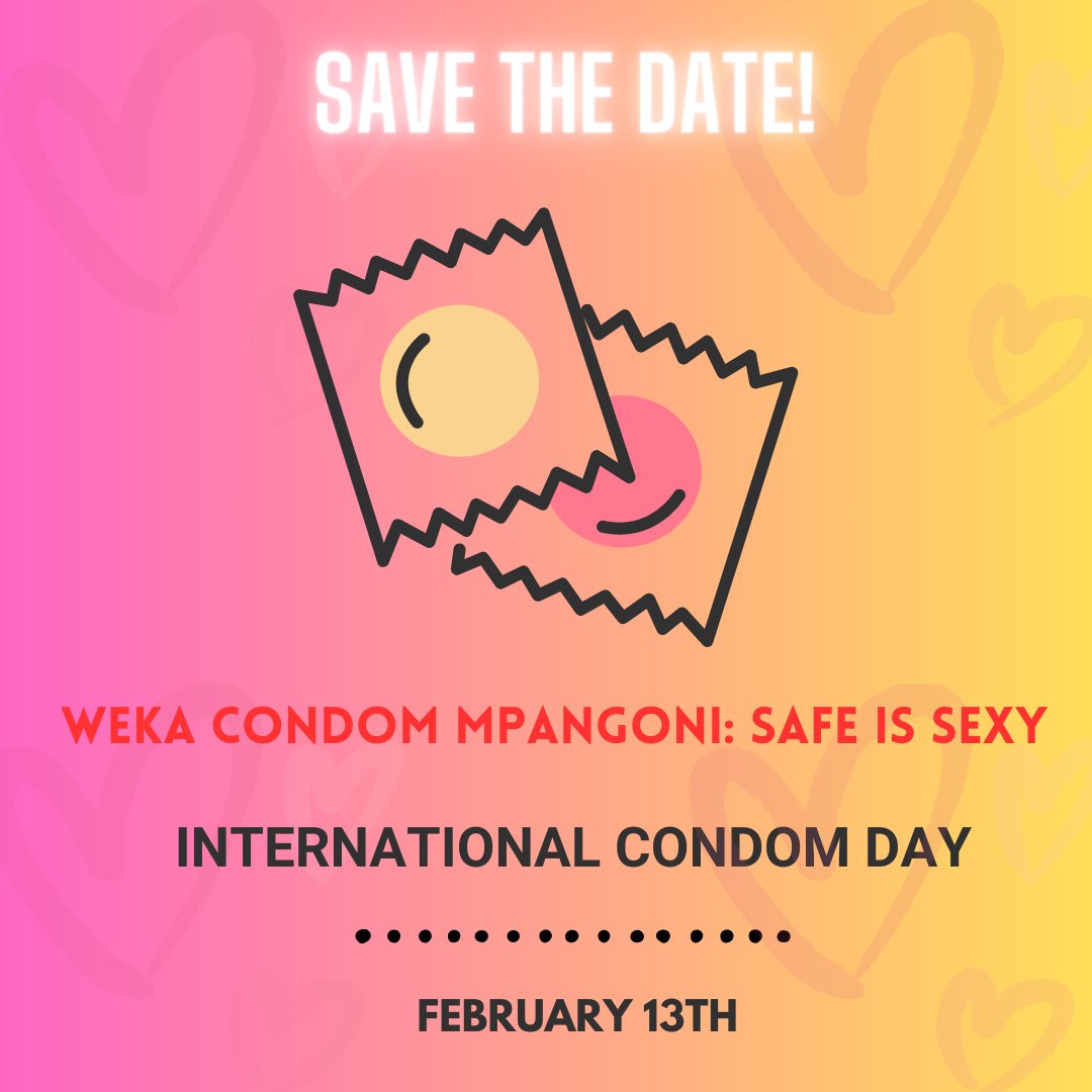 TICAH_KE's tweet photo. Get ready for the "Weka Condom Mpangoni: Safe is Sexy" campaign! Join us in celebrating International Condoms Day at Pwani, Kibabii, Kisii, Nairobi, and Alupe universities. More details on the way!  #internationalcomdomsday #OBOC #SRHR #oboc #ticahat20 #cultureartandhealth https://t.co/t2Lf7C8BFi