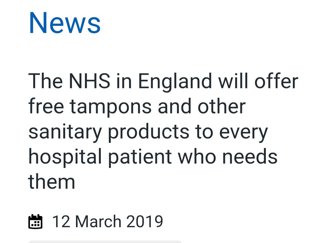 With my move into primary care, im currently trying to learn more around womens health, the more i read the more dispare i feel. How did it take until 2019 for the NHS to offer free sanitory products to hospital in patients? What were people supposed to do?