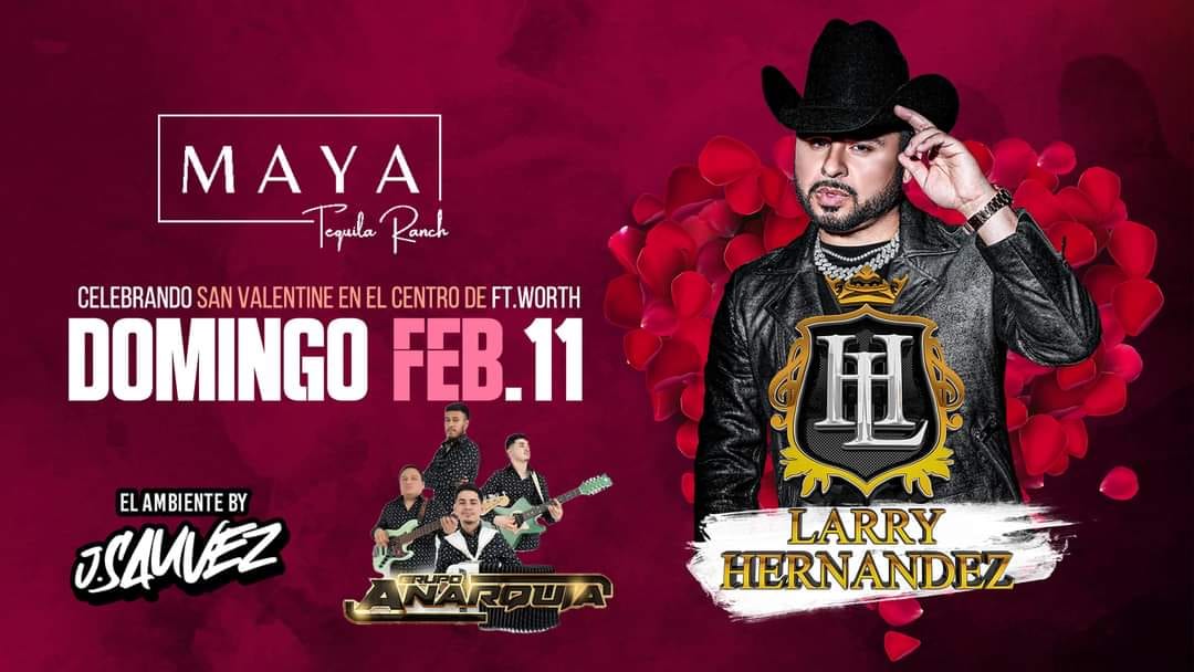 josemarespp2's tweet photo. ESTE PRÓXIMO DOMINGO
11 FEBRERO LLEGA
"LARRY HERNANDEZ"
&amp; GRUPO ANARQUÍA
*MAYA TEQUILA RANCH*
FORT WORTH TX.
✌️👌💯🎤🪗🎸🥁 https://t.co/EYNA5p7ckx