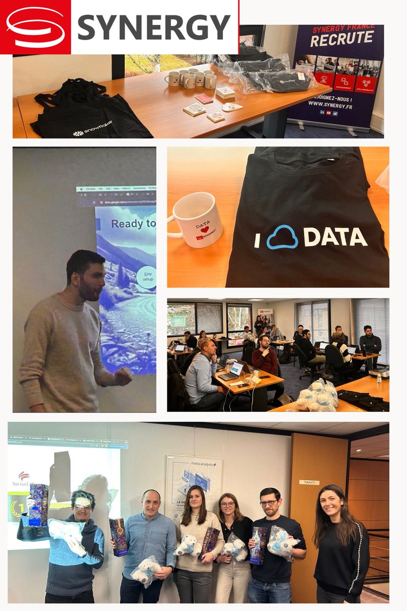 Synergy_France's tweet photo. Le Hackathon @SnowflakeDB  chez @Synergy_France  pour nos clients Banque - Assurance - Mutuelle animé par  Hugo Barret !
Bravo au podium Assurances professionnelles @SwissLife_Fr , @AesioMutuelle et @CA_ConsuFinance https://t.co/FOtXFVobxn