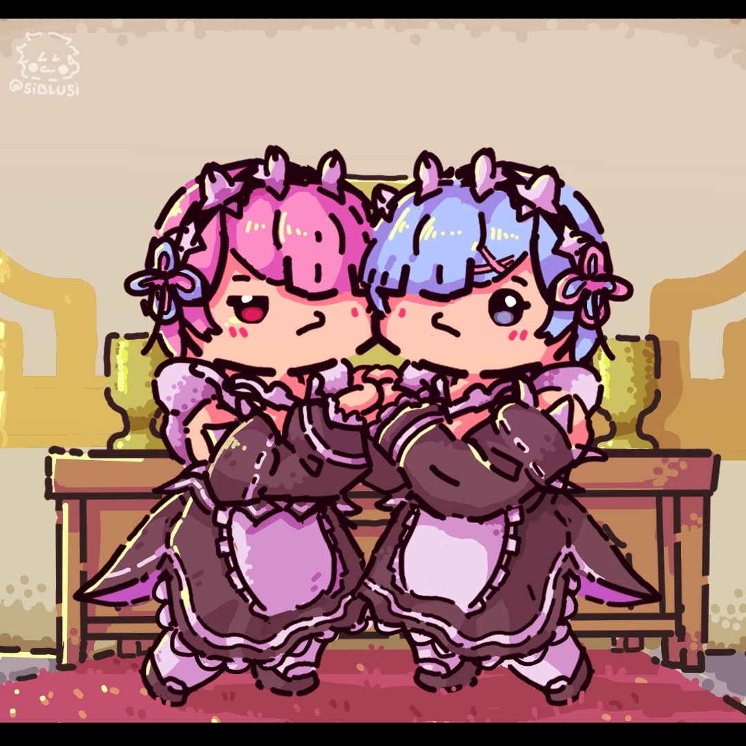 Ram and rem rezero

#chibi #kawaii #artwork