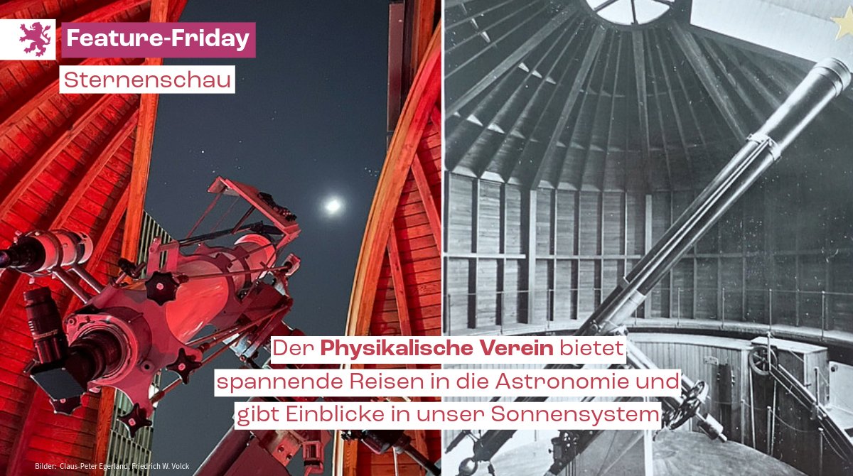 #Astronomie #Sonnensystem:Der Physikalische Verein bietet regelmäßig Kurse, Exkursionen + Einblicke in Technik, Planeten u. Monde. Heute: #Reiseins Jahr 1824. Nächste Woche: Einführungskurs Astronomie u. der Blick durch das #Teleskop der #Sternwarte. physikalischer-verein.de