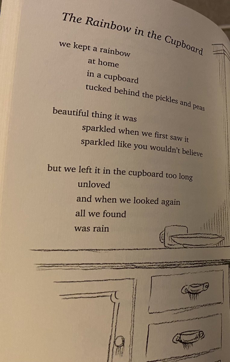 BardyMum's tweet photo. A poem or two with my breakfast, from @approx21words beautiful book of  50 fifty-word poems ‘A passing on of shells’. Just look at those lovely end papers too! Illustrations by @chrisriddell50 
#childrenspoetry #kidlit #poem https://t.co/NKvJ6bhu21