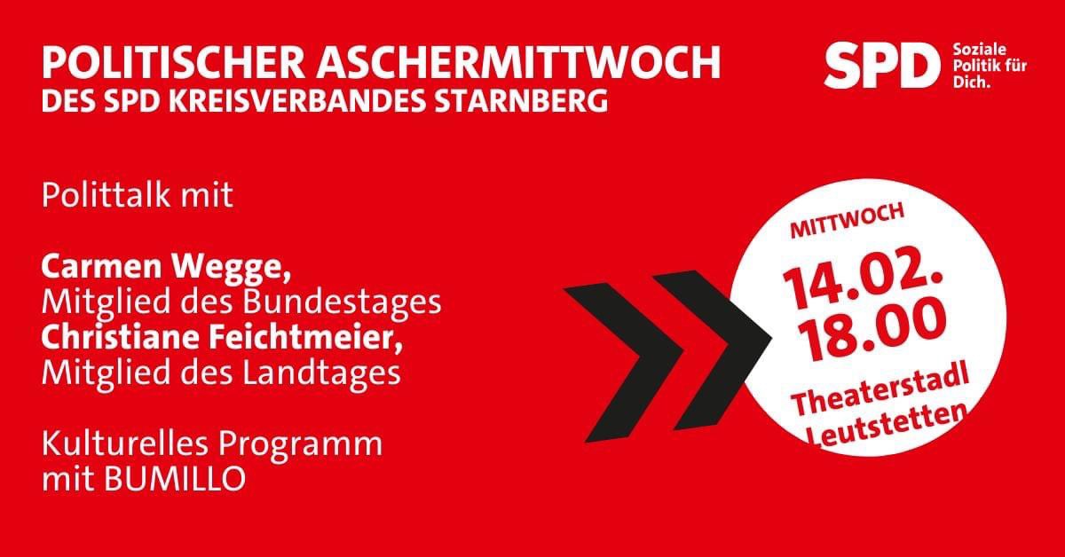 Herzliche Einladung zum #politischenaschermittwoch in Starnberg