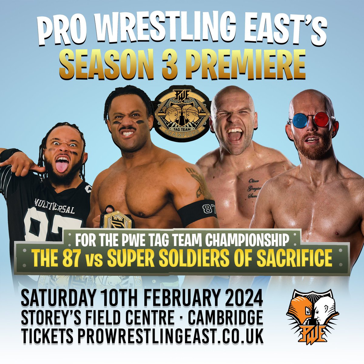 JoeScottMFC's tweet photo. Tomorrow @ProWrestleEAST at @storeysfield in Cambridge
PWE Tag Team Championship
@A_Roth7 & @RoyJohnsonYeah v #CyGregory & @MaloneHustle https://t.co/XgLoUFeKv8