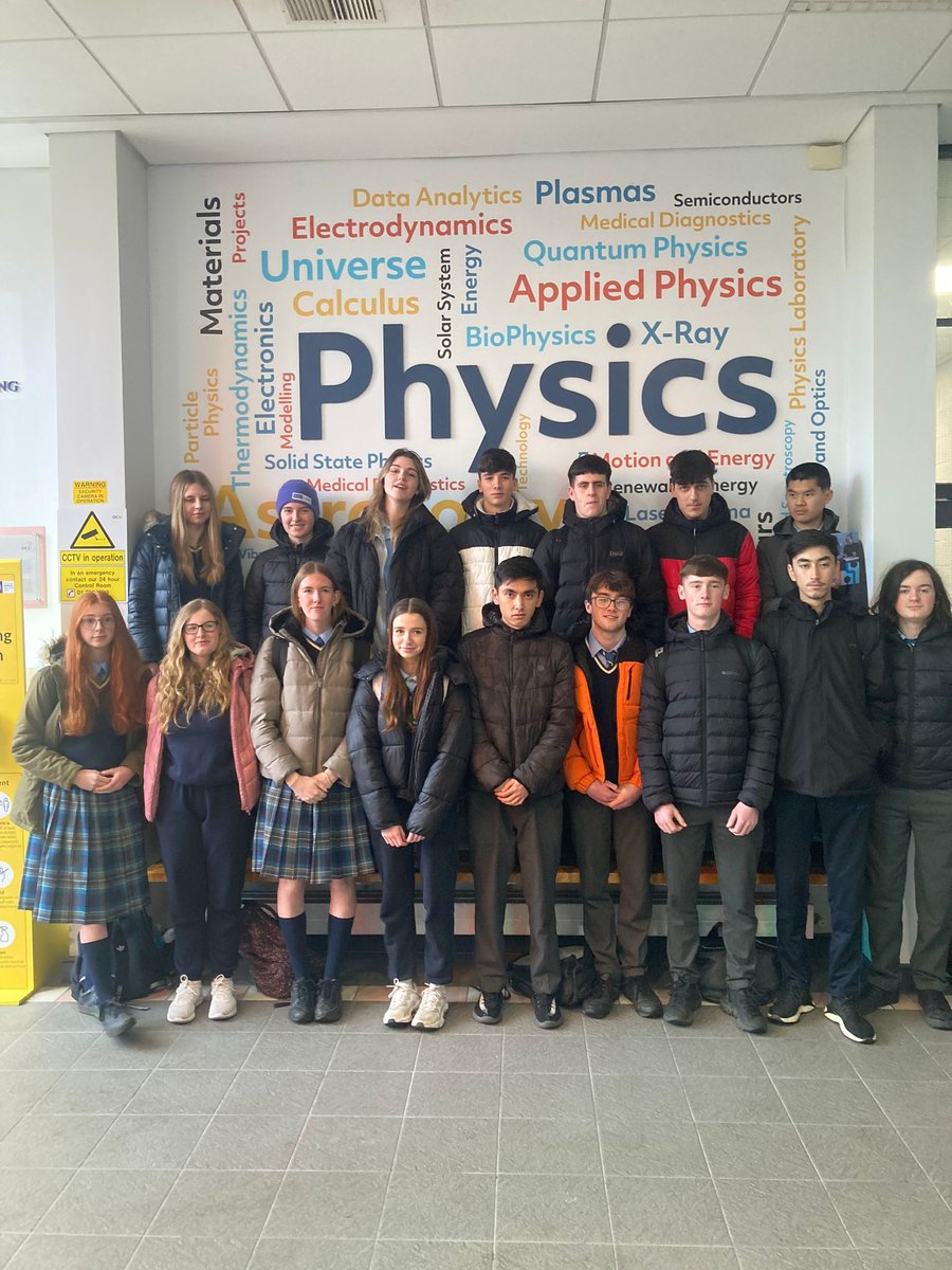 Our fifth year Physics class had a great day in @DCU yesterday at the @IOP_Ireland Tyndall lecture series. A huge thank you to all involved in the organisation of the event. @ddletb