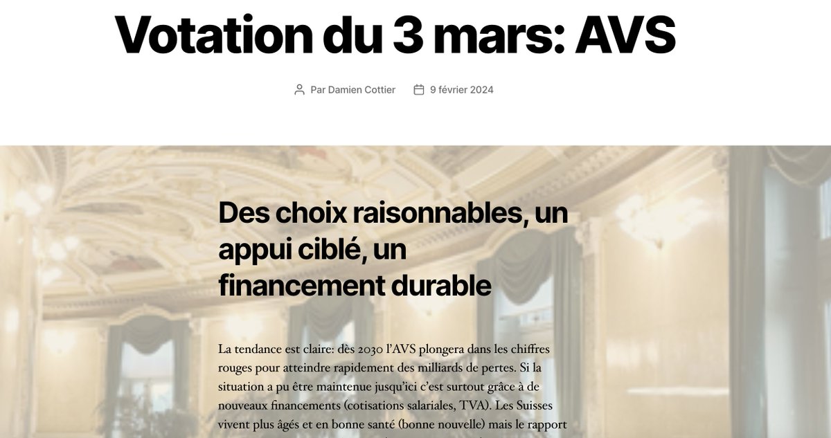 CottierDamien's tweet photo. Le débat sur l'AVS est vif. Les partisans de la 13e rente se comportent en climatosceptiques, refusant de voir la réalité de chiffres qui dérangent et faisant l'impasse sur le défi de financement résultant du veillissement démographique. Ma chronique sur https://t.co/wNpBJmRkZ5 https://t.co/P7RcRry2Mg
