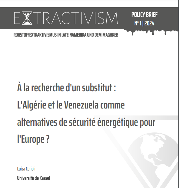 Extractivism.de (@extractivism_de) on Twitter photo ➡️Avez-vous déjà consulté notre Policy Brief de 
@lgcerioli: "À la recherche d'un substitut:L'#Algérie et le #Venezuela comme alternatives de sécurité énergétique pour l'#Europe?"
Vous le trouverez en français ici: extractivism.de/en/publication… ➡️Avez-vous déjà consulté notre Policy Brief de 
@lgcerioli: "À la recherche d'un substitut:L'#Algérie et le #Venezuela comme alternatives de sécurité énergétique pour l'#Europe?"
Vous le trouverez en français ici: extractivism.de/en/publication…