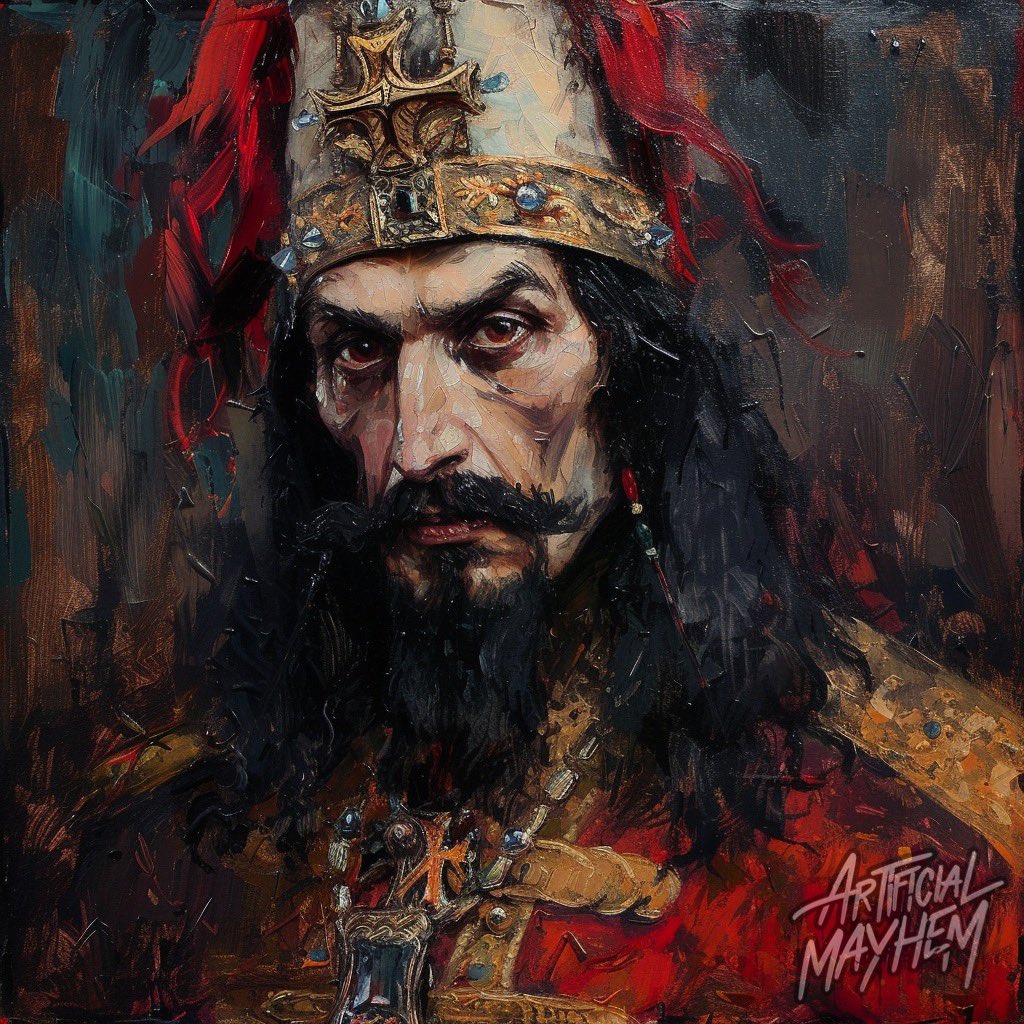 They call him Vlad the Impaler

#ai #aiart #midjourney #vladtheimpaler #dracul #vampire #romania #transylvania