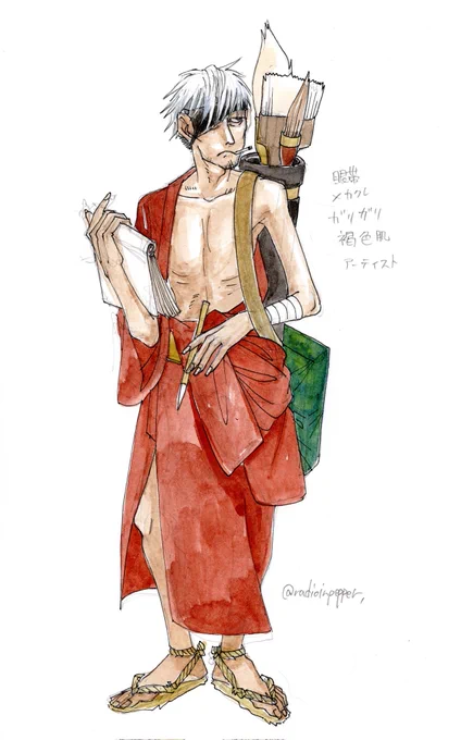 30分キャラデザしましま!不健康そう… 
