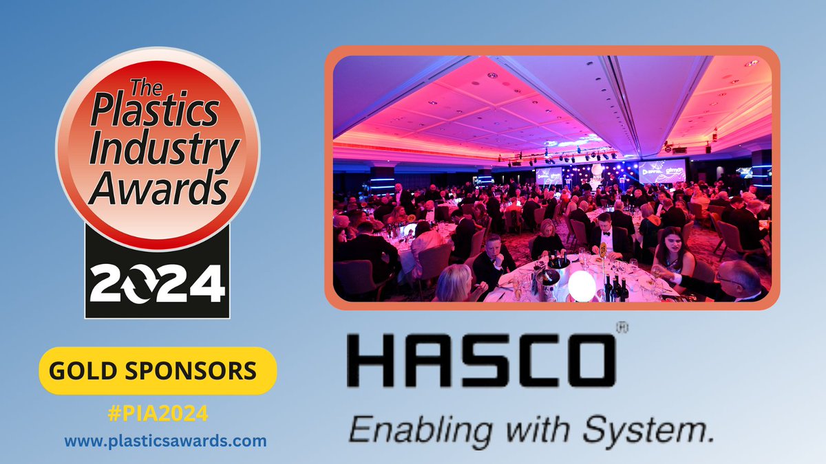 We are delighted to welcome HASCO Internorm as Gold Sponsors of the Supplier Partnership: Toolmaker Award at the Plastics Industry Awards 2024, taking place at Intercontinental London Park Lane on Friday 22 November 2024. plasticsawards.com #PIA2024